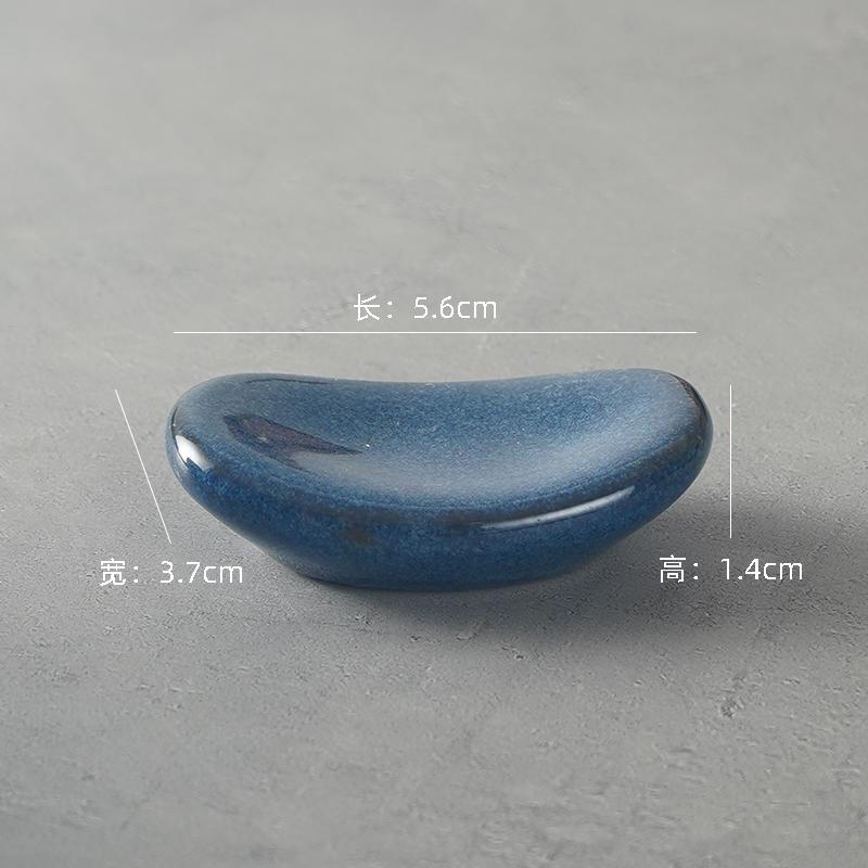 Japanese Ceramic Chopstick Rest Kiln Change Glaze Creative Chopstick Holder for Home Restaurant Table Setting Utensil Stand Gift