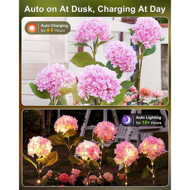 Solar Garden Lights Outdoor,Solar Flowers Lights Outdoor,8 Lighting Modes Solar Lights Outdoor Garden Decorative for Yard Lawn Pathway Decoration