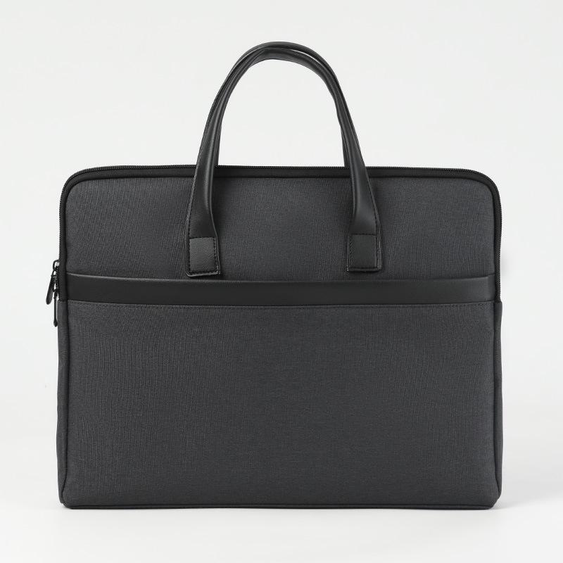 

Men s Oxford Cloth A4 Zippered Document Briefcase & Tote Bag with Logo