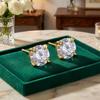 Classic Brilliant Cut Cubic Zirconia Solitaire Stud Earrings for Women Everyday Solitaire Studs Minimalist Accessories Jewelry