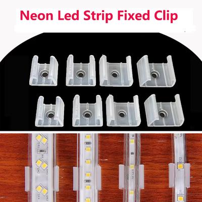 50pcs Led Connector Fix Clips LED Lighting Accessories Mounting Fixing On Wall For 9-12MM COB RGB 5050 Neon Strip Light