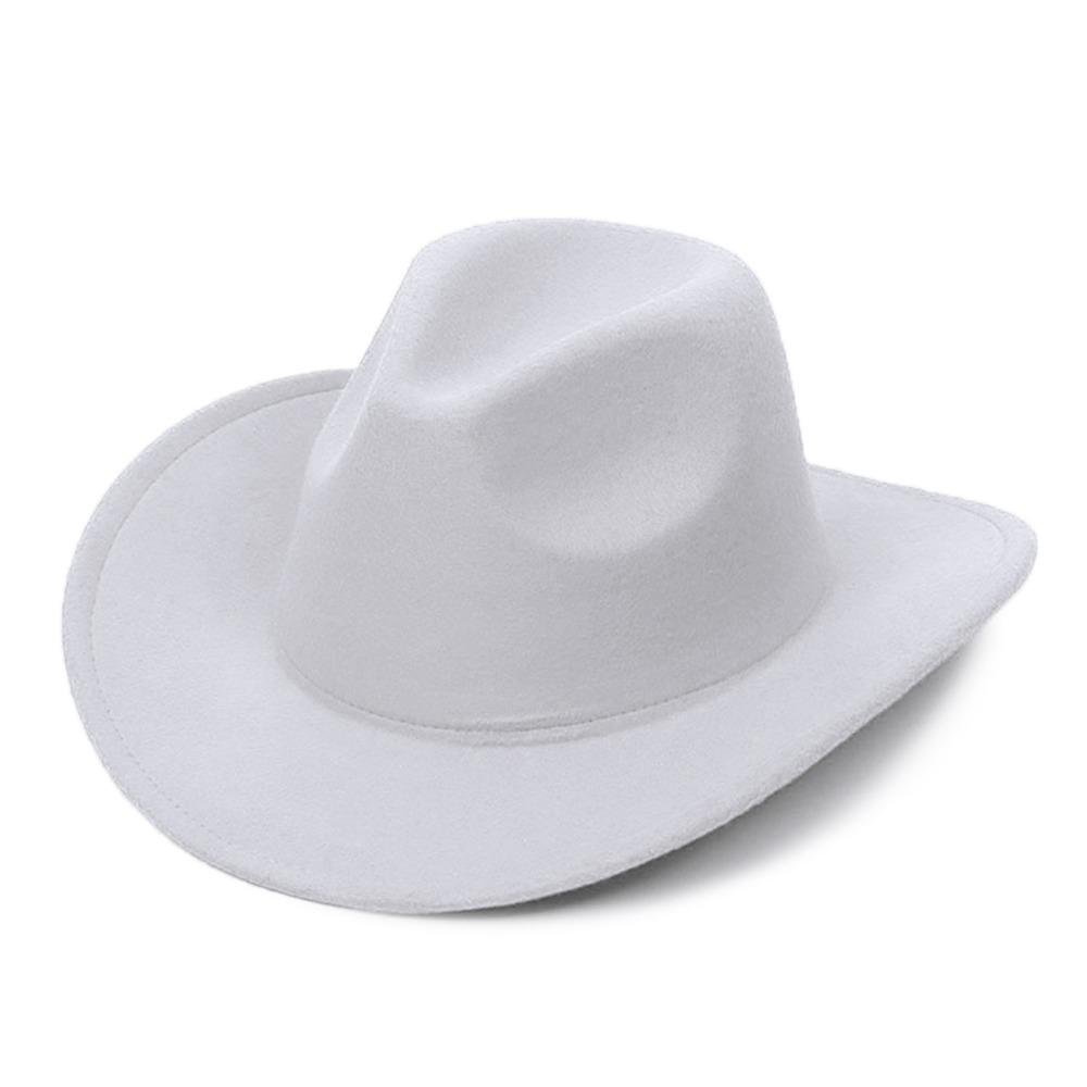 Solid Color Jazz Cap Felt Panama New Fedora Hat Dress Dance Party