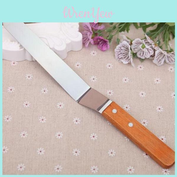 Premium Quality Stainless Steel Wooden Handle Icing Spatula Set 4-inch 5-inch 10-inch