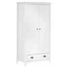 2-door Wardrobe Hill 89x50x170cm Solid Pine Wood