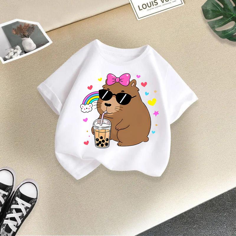 Children's Casual Short-sleeved T-shirt - Summer Girls' And Boys' Fashionable And Cute T-shirt