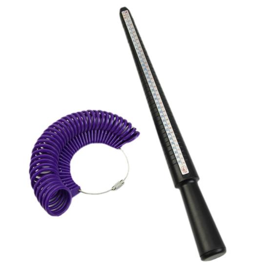 

Ring Size Mandrel Stick Finger Gauge Ring Sizer Measuring Sizes Tool Set