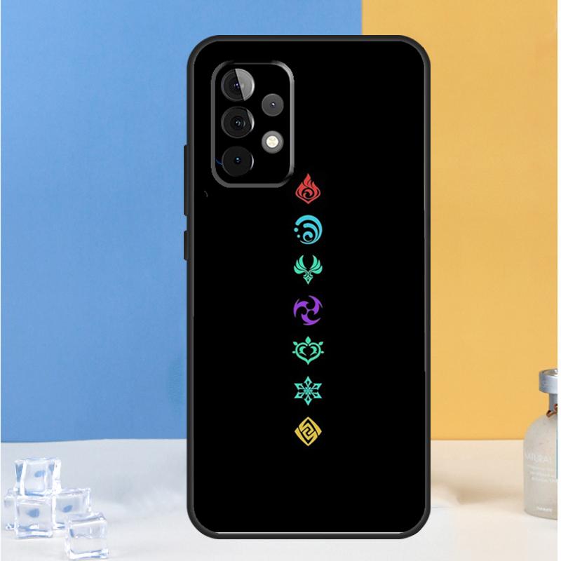 Genshin Impact Elements For Samsung Galaxy A55 A35 A15 A13 A33 A53 A36 A26 A16 A54 A34 A14 A32 A52 A56 A05 A06 Case