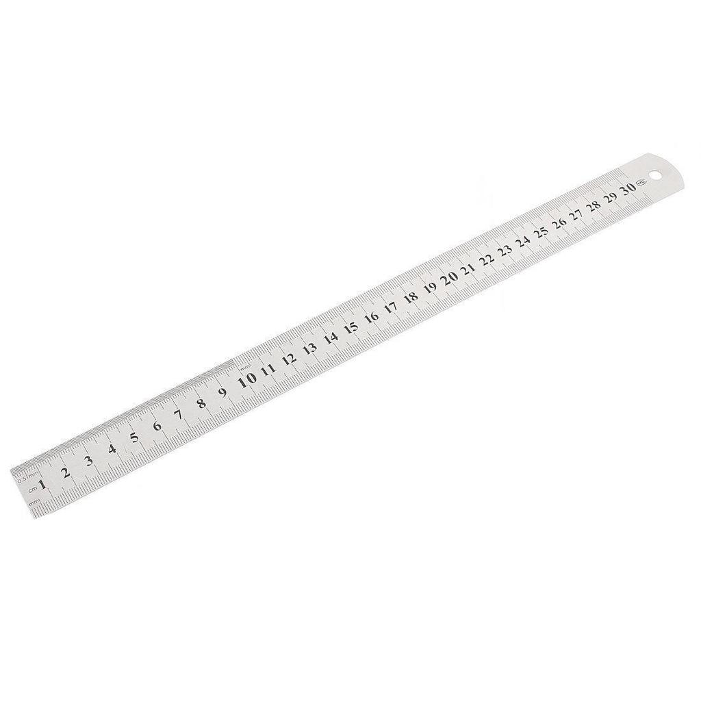 3 in 1 15cm 20cm 60cm Double Sides Metric Straight Ruler Silver Tone