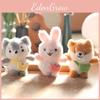Mini Cute Plush Dog And Rabbit Keychain Fluffy Accessory With Soft Pp Cotton Filling