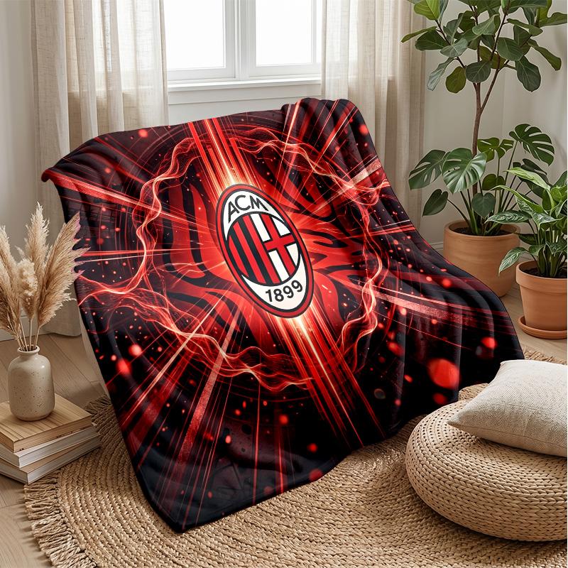 AC Milan Theme blanket Soft Flannel Blanket Plush Throw Blanket Cozy Sofa Bed Blanket for Home Decor