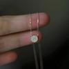S925 Sterling Silver Gold Star Round Necklace French Light Luxury Clavicle 2026