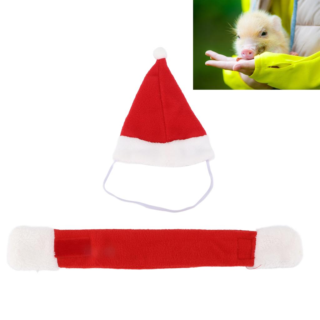 Small Animal Christmas Costume Christmas Scarf and Hat Set for Guinea  Chinchilla and Other Small