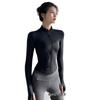 Autumn & Winter Women's Zipper Slim-Fit Yoga Top: Butt-Lifting, Body-Shaping, Sun Protection & Quick-Drying