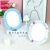Large Dopamine Style Cartoon Desktop Makeup Mirror - Cute and Creative for Home or Dorm
