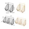1/2/3 Grid Wall Mounted Kitchen Shelf Organizer Metal Rack Pantry Storage Garlic Ginger Basket Carbon Steel Hanging Wire Basket