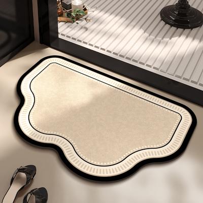 Tapis de sol de salle de bain, toilette, entrée de salle de bain absorbant terre de diatomées antidérapant et résistant à la saleté tapis de pied