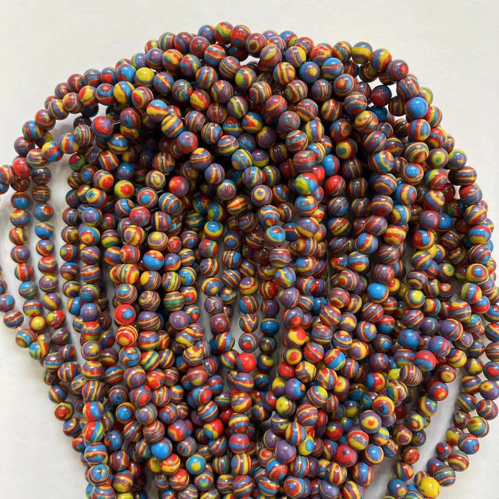 Synthetic Malachite Round Beads – Ideal for DIY Jewelry: Bracelets, Necklaces, Accessories