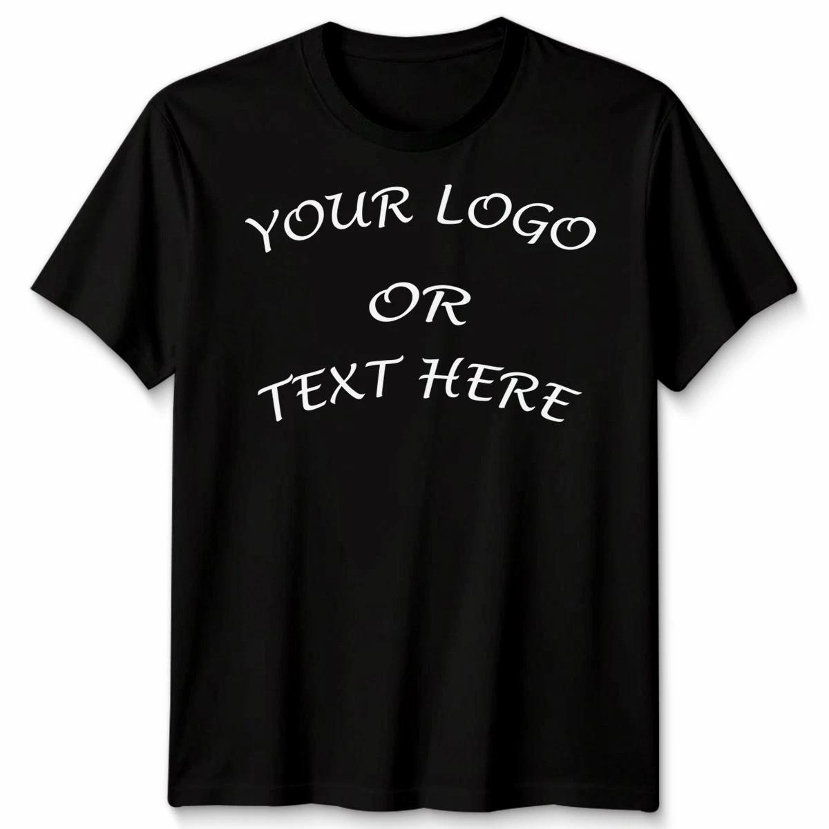 Custom Printed Unisex TTshirt Logo Text Work Wear Personalised Business Cotton XL