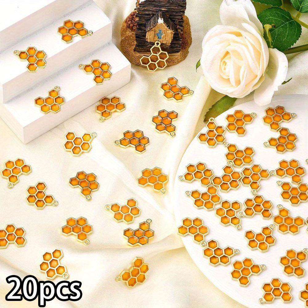 

4/8/12 шт. подвеска в виде сот из сплава, подвеска в виде пчелиных сот, маленькая подвеска в виде сот, изготовление ювелирных изделий своими руками 20pcs оранжевый
