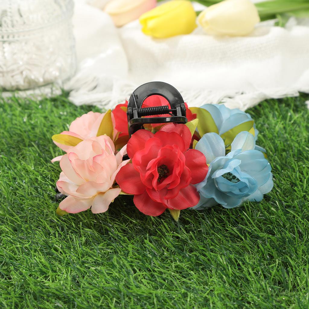 AWAYTR Julie Rose Blumen Haarspangen Floral Haarspangen Krabbe Für Frauen Mädchen Geschenk Haaraccessoires Valentinstag Kopfschmuck
