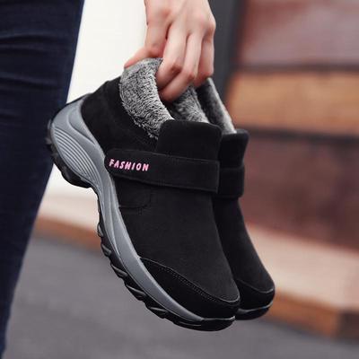 Scarpe invernali da donna in cotone, comode, comode, antiscivolo, resistenti all'usura, calde e morbide, con suola spessa, adatte per anziani