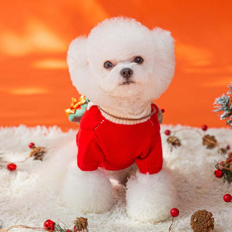 Podzimní Zimní Vánoční Losí Svetr pro Psa Kočka Pletený Svetr na Dvě Nohy Novoroční Kardigan Svetr pro Psa Značkové Psí Oblečení