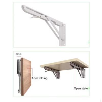 Lot de 2 supports d'étagère pliables, robustes et pratiques, à monter soi-même, pour balcon, jardin, table