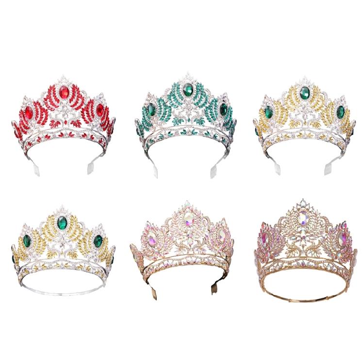Peigne Couronne Élégant en Cristal pour Femmes Princesse Élégant Couronnes en Cristal Efficaces Diadèmes avec Pierre Colorée et Peigne