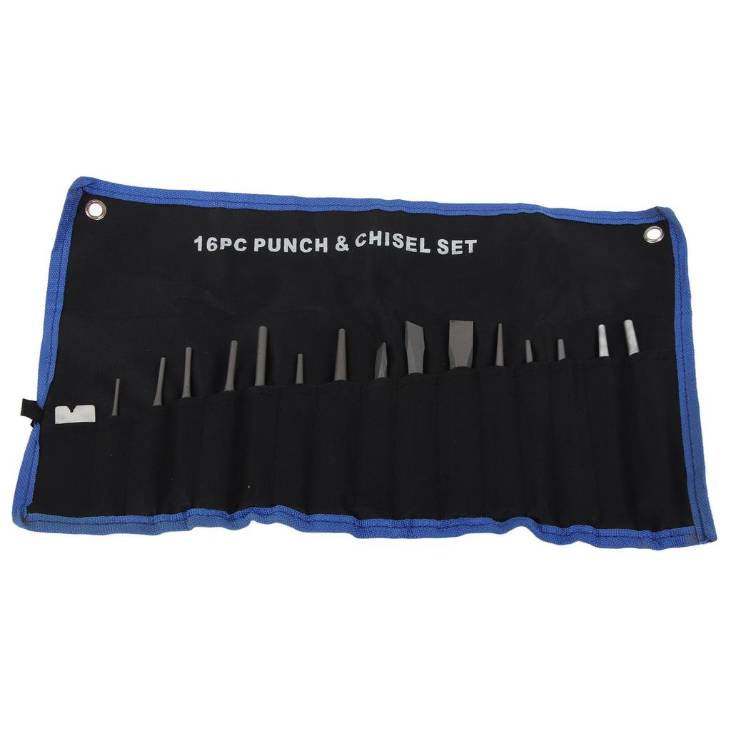 16pcs Mechanics Punches And Chisel Set Pin Centre Taper Cold Gauge Portable Sanding Tool