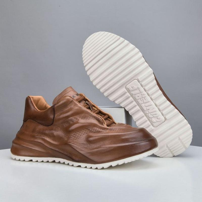 New ModelMen'S Shoes Autumn And Winter Leather First Layer Cowhide Leather Shoes Dad Shoes Casual Shoes Men'S Casual