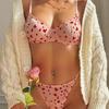 French Satin Triangle Cup Seamless Lingerie Set - No Steel Ring, Available In Small & Large Sizes