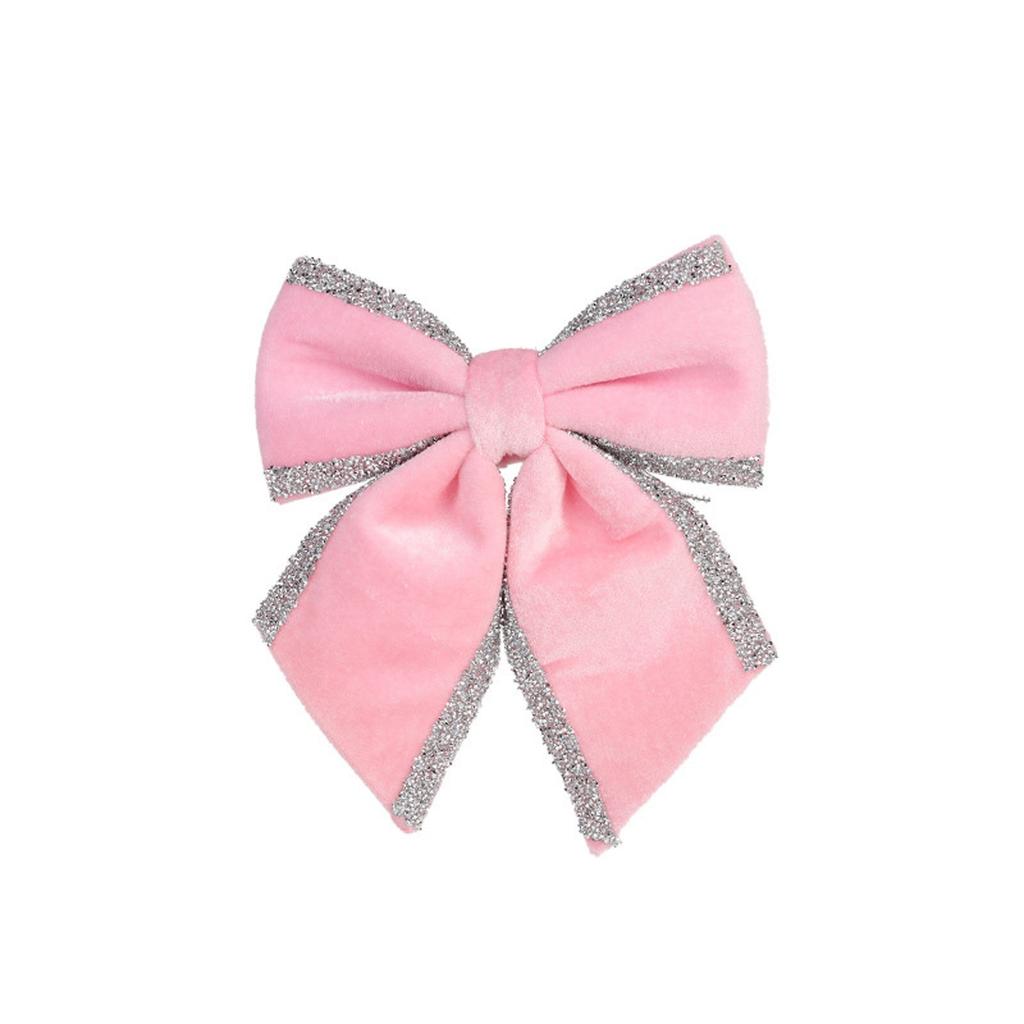 Christmas Flannel Sticky Powder Fabric Bow Christmas Tree Decorations Window Sofa Scene Layout Ornaments