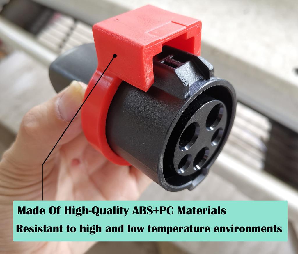 Blokada ładowarki Tesla Model 3/Y do adaptera J1772 (Kompatybilny z adapterami bez kołnierza) [Czerwony][Opakowanie 2 szt.]