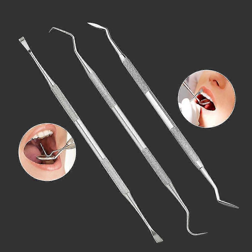 6pcs Dental Hygiene Tool Kit Instruments Dentist Tartar Scraper Scaler Calculus Plaque Remover Teeth Cleaning Oral Care Tool
