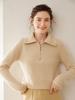 Women's Cashmere Half-Zip High Neck Loose Pullover Sweater