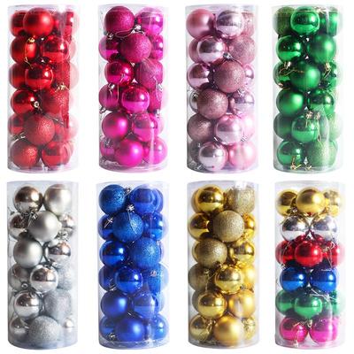 Electroplated Plastic Christmas Ornaments: 3/4/5/6/8cm Ball Set for Tree
