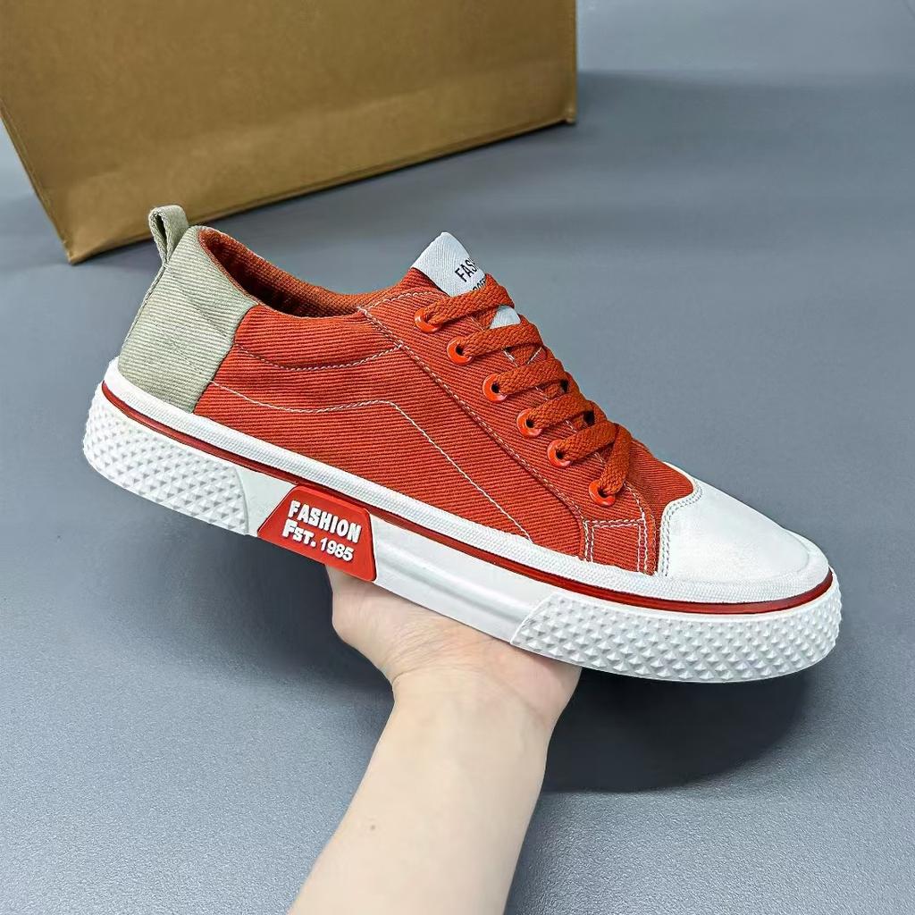 Work Men's Shoes New Sports and Leisure Canvas Board Shoes Soft Sole Men's Trend Versatile Spring and Autumn White Cloth Shoes