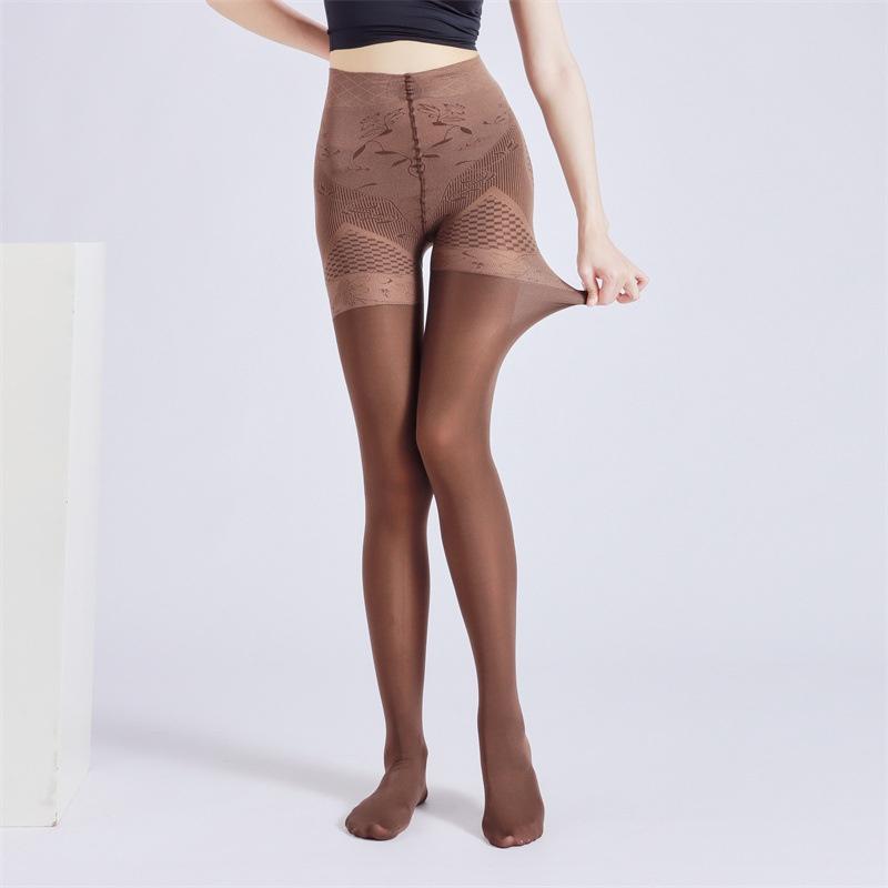 12 Pantyhose Lady High Elastic Stockings Female Winter Autumn Glossy Tights Patchwork Leggings Thicken Panty Hose Hosiery80KG