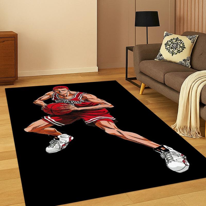 Tappeto Tappetino Anime Basket Slam Dunk a Fumetti per Camera da Letto Soggiorno Divano Sala Giochi Zerbino Decorazioni per la Casa, Tappeto per Area Bambini Antiscivolo