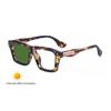 New European and American fashion box color-changing sunglasses men's retro personalized outdoor driving sunglasses men