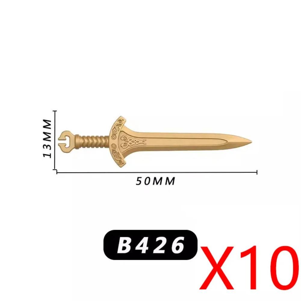 MOC Building Blocks Medieval Military Solider Figures Knights Weapons Accessories Helmet Sword Spear Bow Axe Mini Bricks Toys