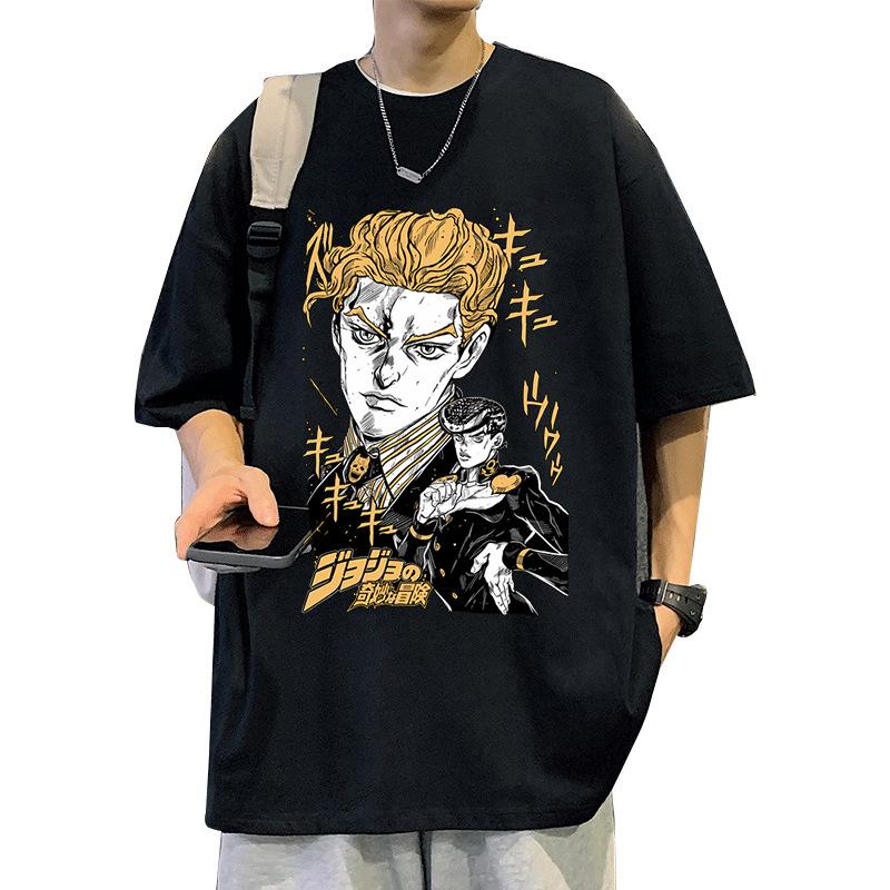 Vinegar Double Jojos Bizarre Adventure Anime Trend Tshirt Cotton Graphic Tee Unisex Unisex Summer Streetwear