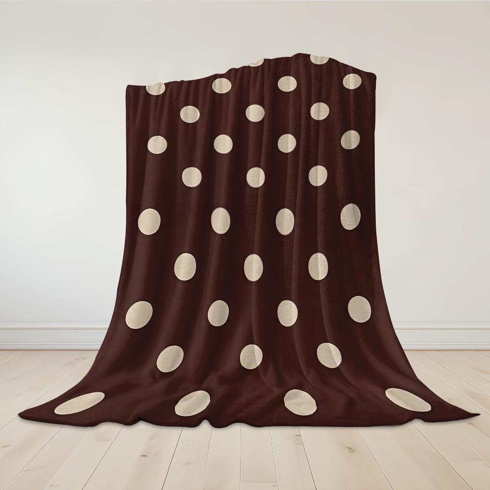 Vintage Polka Dot Muster Flanelldecke Warm Weich Halloween Weihnachten Sofa Warm Gemütlich Dekoratives Dekor Geschenk für Alle Jahreszeiten
