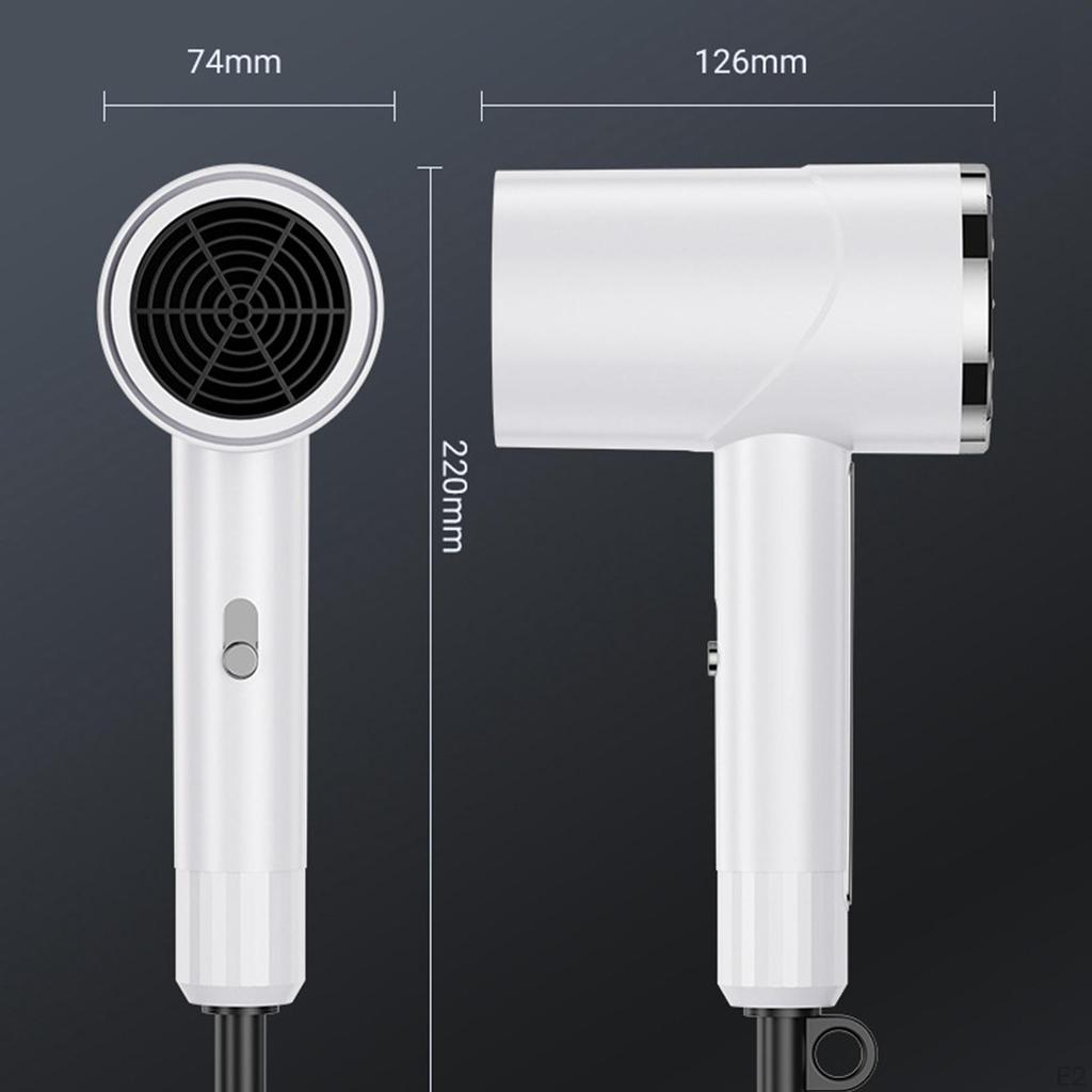 Secador de pelo pequeño, 2 velocidades de calor, tecnología Blow, color blanco
