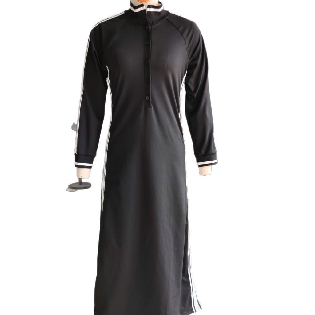 Elegant British Style Long Dress With Button Collar For Casual Office Wear