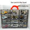Sea, Land, and Air Diecast Model Toys Set: Vehicle, Motorcycle, Helicopter with Display Box – Perfect for Gifts and Stationery Stores.