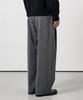 WHOLOVESART [Summer Fabric Added] Double-Pleat Wide Slacks Gray