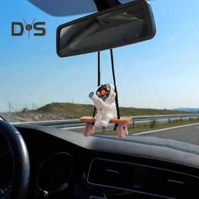 Car Swing Astronaut Hanging Decoration Resin Craft Auto Rearview Mirror Cartoon Spaceman Pendant Ornament Interior Accessories
