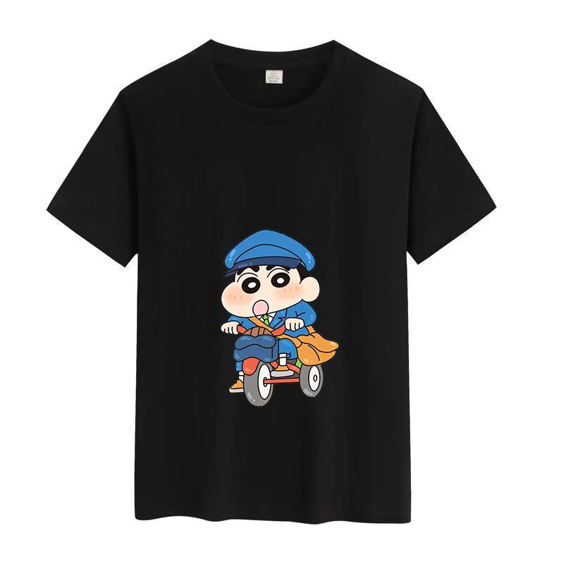 Anime Crayon Shin-chan Chlapecké Dívčí Bavlněné Tričko Léto Krátký Rukáv Dětský Top Kreslené Tištěné Tričko Móda Dětské Tričko