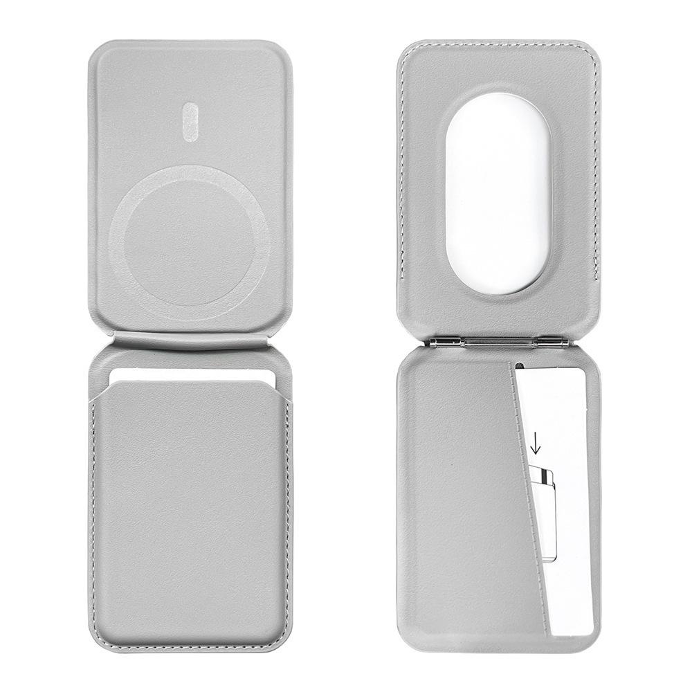 Applicable To Apple iPhone17 Bracket Magnetic Card Bag Pu Shaft MagSafe Card Sleeve Customized Logo